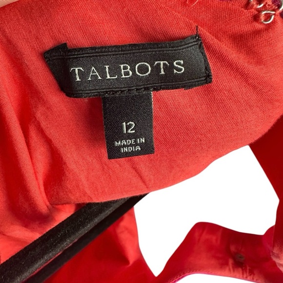 Talbot's Pink and Orange A Line Pleated
Striped Skirt Dress Size 12 - Picture 5 of 8